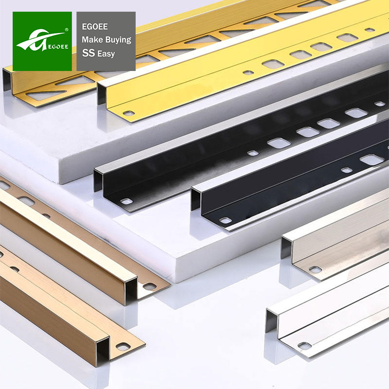 Bandes de garniture de bordure de carrelage en acier inoxydable pour la décoration de sol