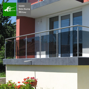 Balustrades en verre d'acier inoxydable de balcon extérieur