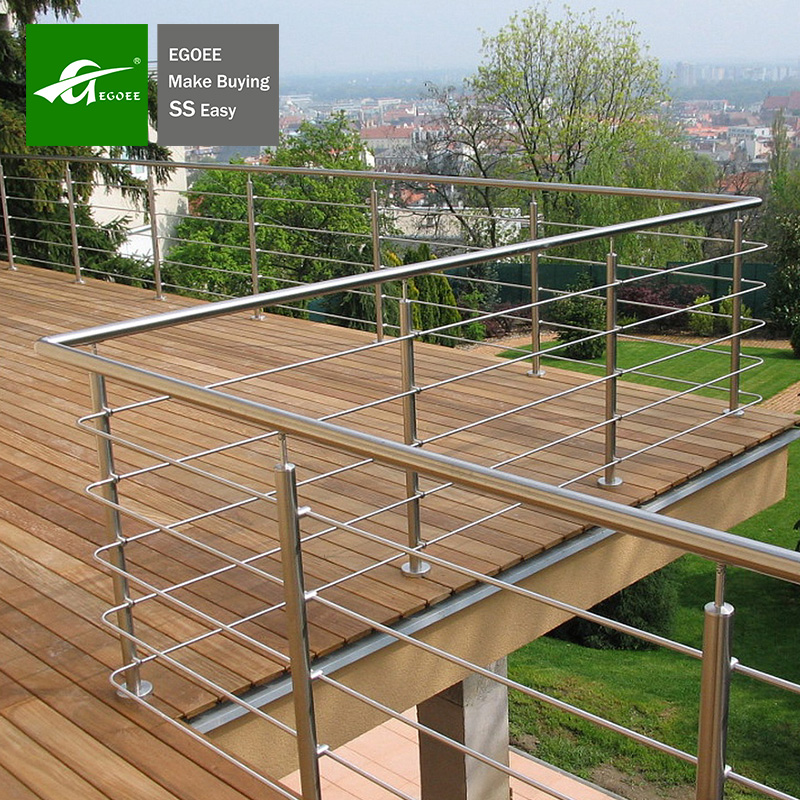 Balustrade de terrasse de balcon en acier inoxydable