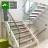 Rampe d'escalier en acier inoxydable avec verre